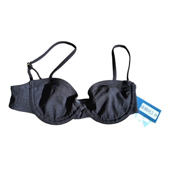 Aritzia Babaton Balconette Bikini Swim Top Black, XXS, NWT - Picture 2 of 9